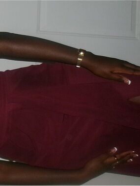 Burgundy dress #prom #wedding guest